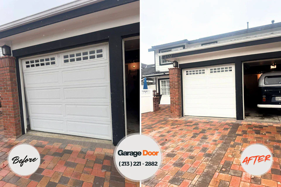 Before and after: garage door repair Seaville, NJ